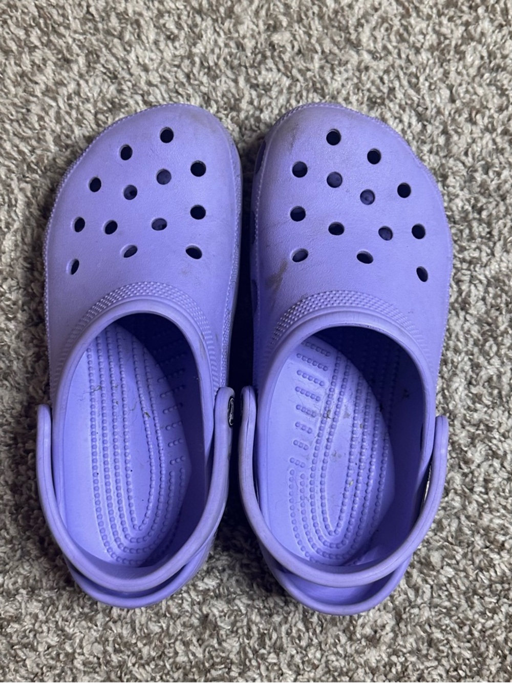 💜🤩CROCS Kids Purple Slip-On Water Clogs with Heel Strap🤩💜